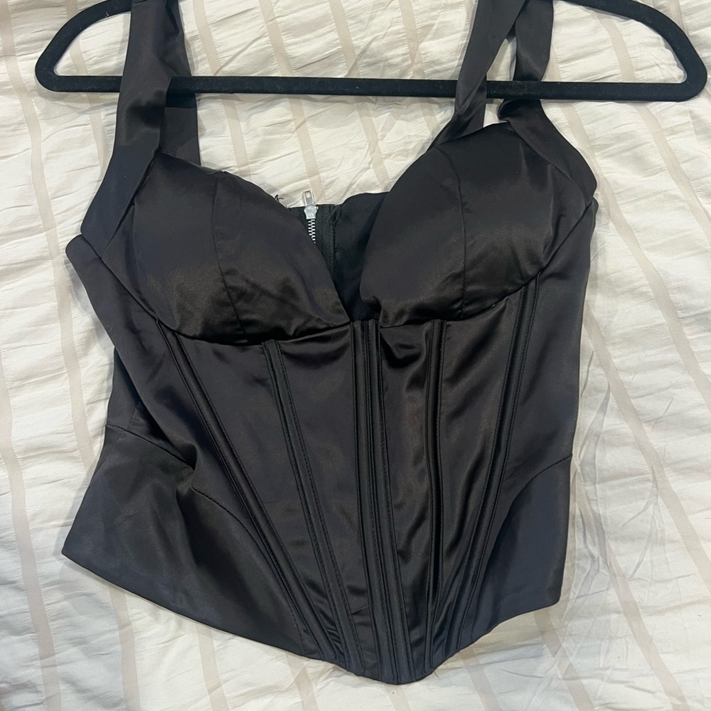 REVOLVE Black Corset Top